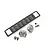 HSP RC car grill insert with two chrome LED light housings and small mounting hardware on a white background.