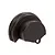 A black, semi-circular aluminium motor cover for an RC car, featuring a mounting hole at the bottom.