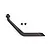 A black plastic 1/10 scale RC snorkel accessory with two small mounting screws on a white background.