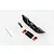 HSP Black Aluminium Rear Bumper Set w/ Red D-Ring Tow Shackles & Hardware R860032