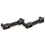 Two black plastic HSP bumper mounts for RC vehicles shown against a white background.