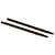 Two black metal RC rear drive shafts with threaded ends and hexagonal drive bases, isolated on a white background.