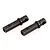 Two black metal differential outdrive cups for an RC vehicle, shown against a white background.