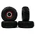 Yeah Racing 1.9/4.5" Claw Tyres on Black & Red Aluminium F-RG 11 Hole Rims - Beadlock Wheel Set 4Pcs WL-0138RD