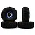 Yeah Racing 1.9" Claw Tyres on Black & Blue Aluminium F-RG 11 Hole Rims - Beadlock Wheel Set 4Pcs WL-0138BU