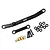 Yeah Racing Black Aluminium Axial SCX24 Ackerman Plate Set AXSC-037