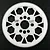 A white Delrin spur gear for RC drift cars with 117 teeth and 64 pitch, featuring a lightweight hexagonal spoke design.