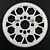 A white Delrin spur gear for RC cars with 115 teeth and 64dp pitch, featuring a lightweight hexagonal cutout design on a black background.