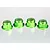Traxxas 4mm Green Aluminium Flanged Serrated Nyloc Nuts 4Pcs 1747G