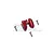 GPM Red Aluminium Front Lower Suspension Link Stabiliser w/ Hardware MAKX015FA-R