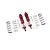 GPM Red Aluminium 1/10 Kraton 4X4 4S BLX 120mm Rear Thickened Shocks Complete 10Pc Set MAKS120R-R-S