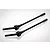 Two black metal front universal drive shafts for an RC car, shown against a plain white background.