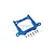GPM Blue Aluminium 1/10 SCX10 III Jeep Gladiator Rear Bumper Mount w/ Hardware SCX3L331R-B