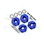 GPM Blue Aluminium Slash 2WD 6mm Front, 8mm Rear Hex Adapter Set SLA2W10/0608-B