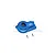 GPM Blue Aluminium Losi Mini-T & Mini-B 2.0 Rear Gearbox Cover w/ Hardware LM038GCA-B