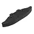 A black foam front bumper for an RC car, featuring a curved design with pre-drilled mounting holes.