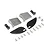 Pro Boat Trim Tab & Turn Fin Set w/ Hardware PRB281070
