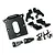 Yeah Racing Black Aluminium SCX24 Front & Rear Adjustable Shock Mounts w/ ESC Mounting Plate & Hardware AXSC-049