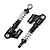 Yeah Racing Black Aluminium SCX24 Shock Set 2Pcs AXSC-047BK