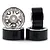 Yeah Racing Silver Aluminium SCX24 1" 5 Spoke Beadlock Rock Crawler Rims 4Pcs w/ Hardware WL-0143SV
