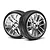 Maverick 2.1" Strada TC Tyres on Chrome Split Spoke Rims - Glued Wheels 2Pcs MV22768