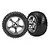 Traxxas 2.2" Bandit Rear Alias Tyres on Chrome Tracer Rims - Glued Wheels 2Pcs 2470R