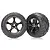 Traxxas 2.2" Bandit Rear Anaconda Tyres on Black Chrome Tracer Rims - Glued Wheels 2Pcs 2478A