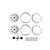 GPM White Aluminium 1.9" 8 Spoke Beadlock Rims 2Pcs ZSP048-W