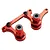 Traxxas Red Aluminium Steering Bellcrank/Drag Link Assembly w/ Bearings 3743X