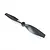A black E-Flite 8.25 x 5.5 RC airplane propeller against a plain white background.