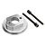Rovan Silver Aluminium Angled High Flow Air Filter Mount w/ Hardware 952012