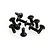 Blackzon 2.5x6mm Fine Thread Washer Head Screws 10Pcs 534756
