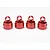 Traxxas Red Aluminium Shock Caps 4Pcs (fits all Ultra Shocks) 3767X