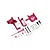 GPM Red Aluminium Handbrake & Centre Differential Cover Kit MAI038AB-R