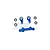 GPM Blue Aluminium Steering Assembly Set LM048-B