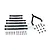 GPM Racing black aluminium suspension linkage set with front upper link mount and hardware for RC cars.