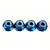 Traxxas 5mm Blue Aluminium Flanged Nyloc Nuts 4Pcs 4147X