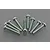 A collection of ten Tamiya 2x12mm coarse thread binder head screws arranged on a grey surface.