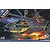 Box art for the Academy 1/35 scale U.S. Army OH-58D Kiowa Black Death plastic model kit, featuring an illustration of helicopters in combat.