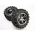 Traxxas 3.8" Maxx Tyres on SS Black Chrome Rims - Glued Wheels 2Pcs 4983A