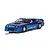A blue Scalextric 1/32 scale Chevrolet Camaro IROC-Z slot car with number 22 and Budweiser branding on a white background.