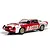 A 1/32 scale Scalextric Chevrolet Camaro Z28 slot car in red and white Bastos livery, number 14, displayed on a track.
