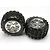 Traxxas 3.8" Talon Tyres on SS Split-Spoke Chrome Rims - Glued Wheels 2Pcs 5174