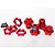 Traxxas Red Aluminium 17mm Splined Wheel Hex Adapters w/ Wheel Nuts 5353R