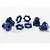 Traxxas Blue Aluminium 17mm Splined Wheel Hex Adapters w/ Wheel Nuts 5353X