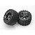 Traxxas 3.8" Talon Tyres on Black Chrome Gemini Rims - Glued Wheels 2Pcs 5374A