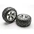 Traxxas 2.8" Anaconda Tyres on Chrome All-Star Rims - Glued Wheels 2Pcs 5576R