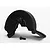 A black plastic Traxxas gear cover and a single small metal screw on a white background.