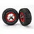 Traxxas 2.2/3.0" BFGoodrich Mud Terrain T/A KM2 Tyres on Chrome/Red Rims - Glued Wheels 2Pcs 5869