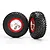 Traxxas 2.2/3.0" Ultra Soft S1 Tyres on Satin Chrome/Red Rims - Glued Wheels 2Pcs 5873R